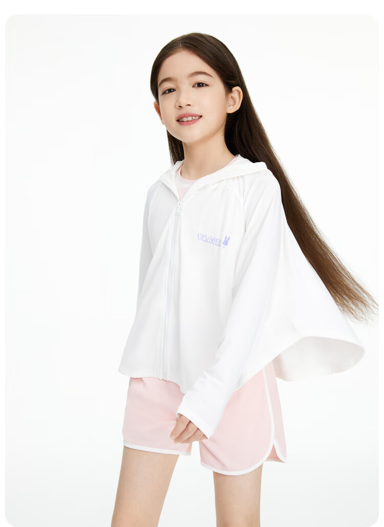 Annil Girls' Sun Protection Jacket, Summer Ice-Cool Breathable Loose Elastic Outerwear 6