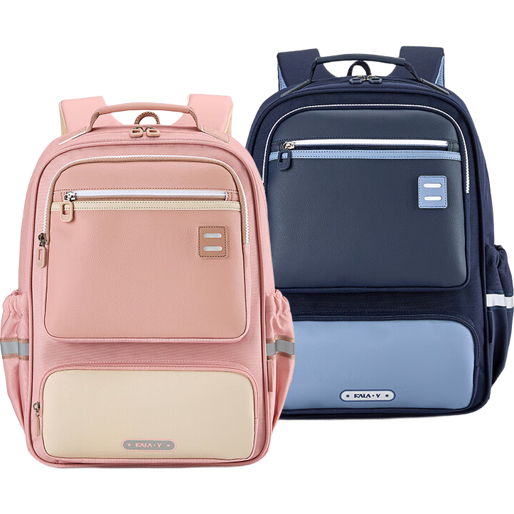 KALA·Y Accordion Backpack for Primary School Students Grades 1-3 Children's Five-Dimensional Load-Reducing Anti-Drop Spine-Protecting Backpack for Boys And Girls