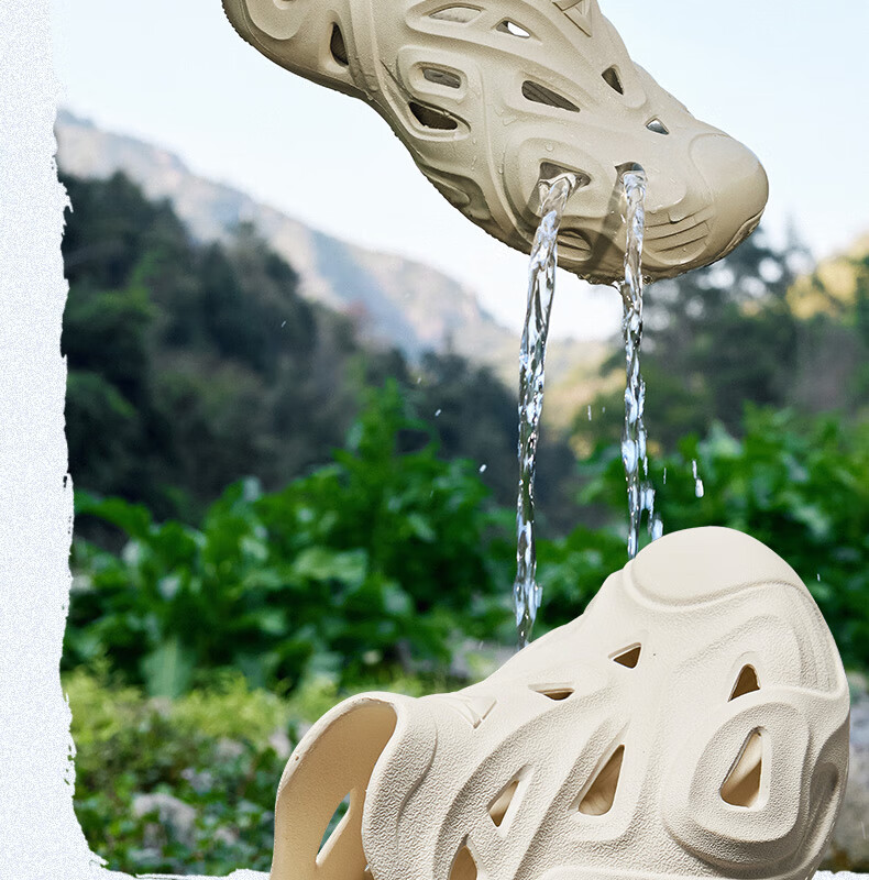 PEAK Taiji Qu Lang Su Xi Shoes for Men, Summer Outdoor Sports Sandals, New Soft-Soled Non-Slip Hole Shoes, DL520791 8