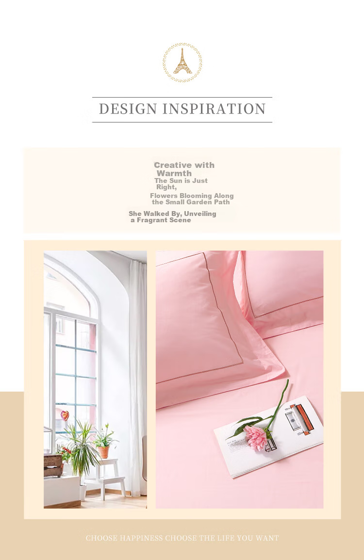 Bravo Fuanna 60s Long-Staple Cotton Pure Cotton Solid Color Double Bed Sheet 260*240cm 4