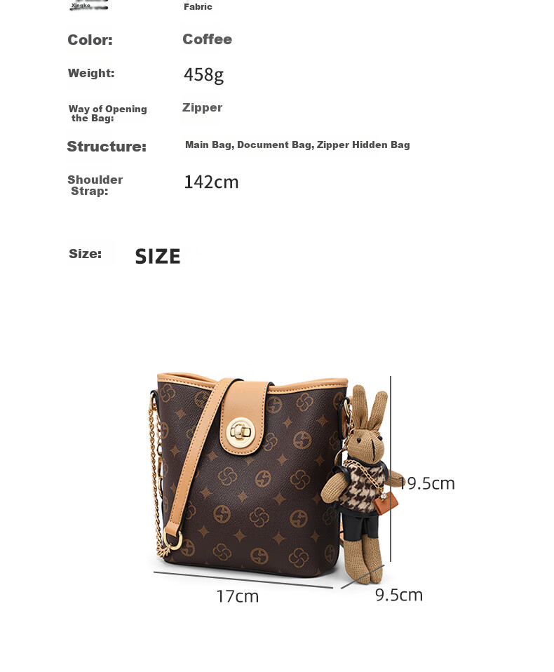 Aiqinghai Handbag, Women's Crossbody Bag, Shoulder Bucket Bag, Luxury Brand, Birthday And Mother's Day Gift, Practical Present for Mom 3