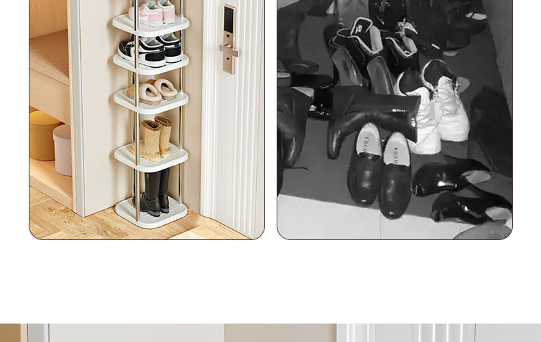 Jinlongxing Multi-layer Stainless Steel Shoe Rack Small Simple Home Entryway Shoe Organizer for Rental Room Dormitory Slippers Storage Rack 2