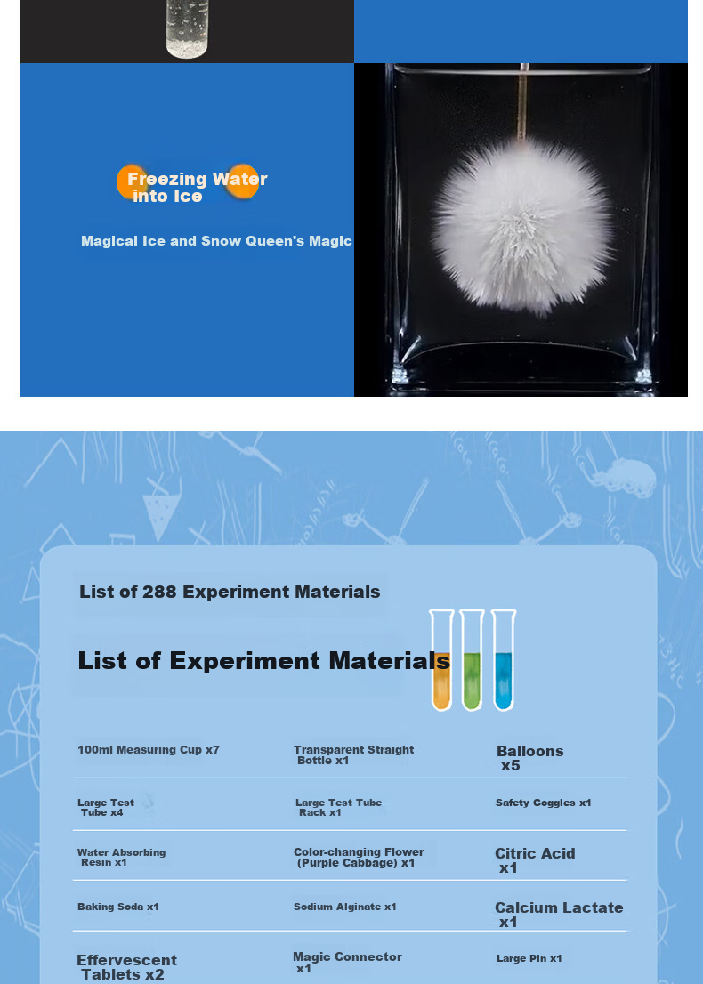 Jiabolan Children's Science Experiment Kit, 288 Scientific Experiments, Educational Toys for Kids Aged 4-15, Birthday Gift 17
