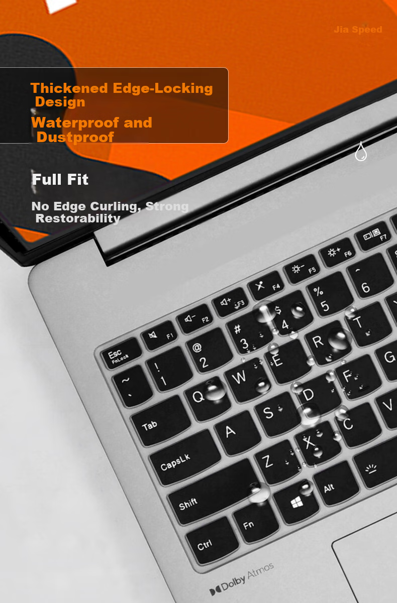 Jiasu Lenovo ThinkBook14+ AI Yuanqi Black Keyboard Cover for 2026/25/24 Models, 14.5-Inch Laptop Keyboard Protective Film, Black Dust-Proof Cover, Slim And Lightweight 3
