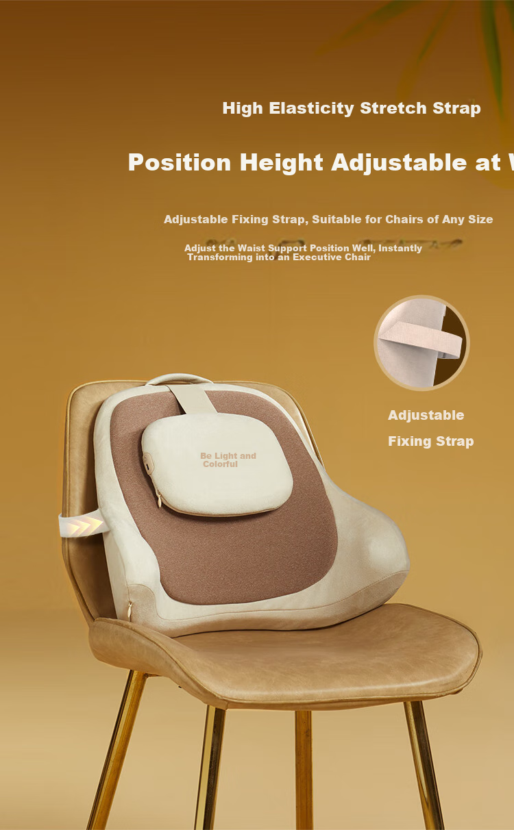 Breo Back Massager Back1S Ergonomic Office Chair Lumbar Support Cushion, Long-Sitting Comfortable Heat Therapy Moxibustion Massage Waist Pillow, Birthday Gift Employee Benefits 6