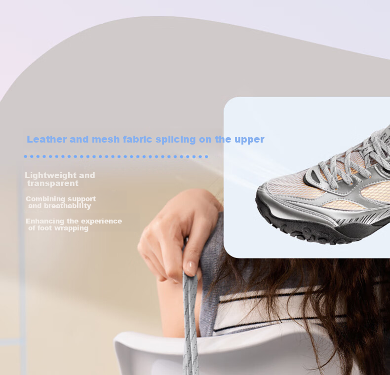 361° Women's Sports Shoes, Spring And Summer Swan Shoes, Mesh Upper, Retro Commuter Style, Thin-Soled Casual Shoes, 682526763-1 9