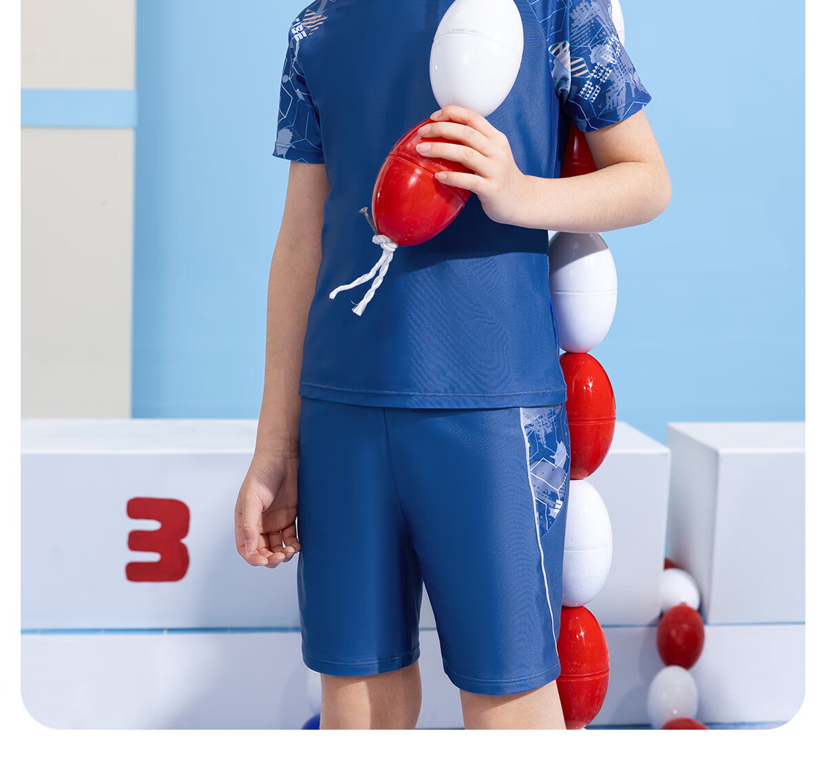 361° Children's Swimwear, Boys' Youth And Older Kids' Swim Trunks Set, Boys' Two-Piece Hot Spring Swimsuit Set 3