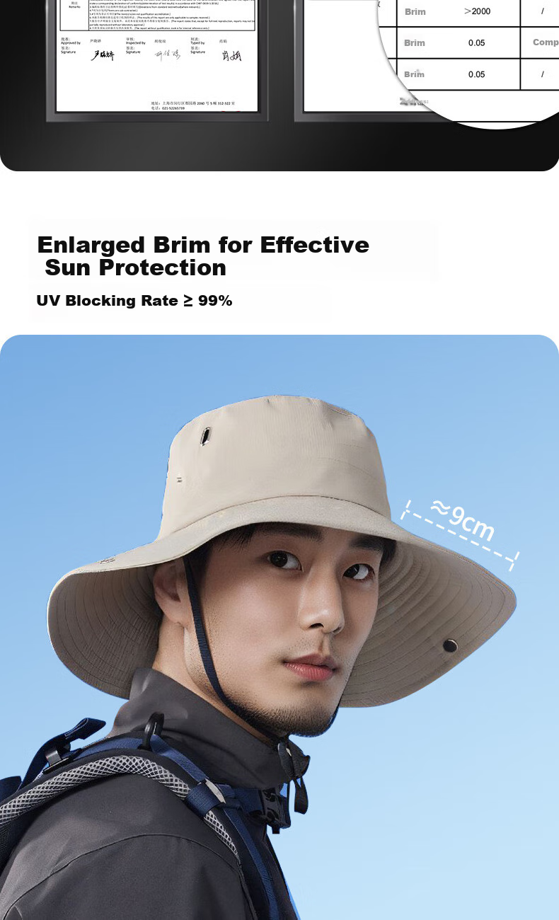 CARTELO Sun Protection Hat for Men And Women, Summer Outdoor UV-Resistant Sun Hat for Cycling, Hiking, Fishing And Beach Wear 3