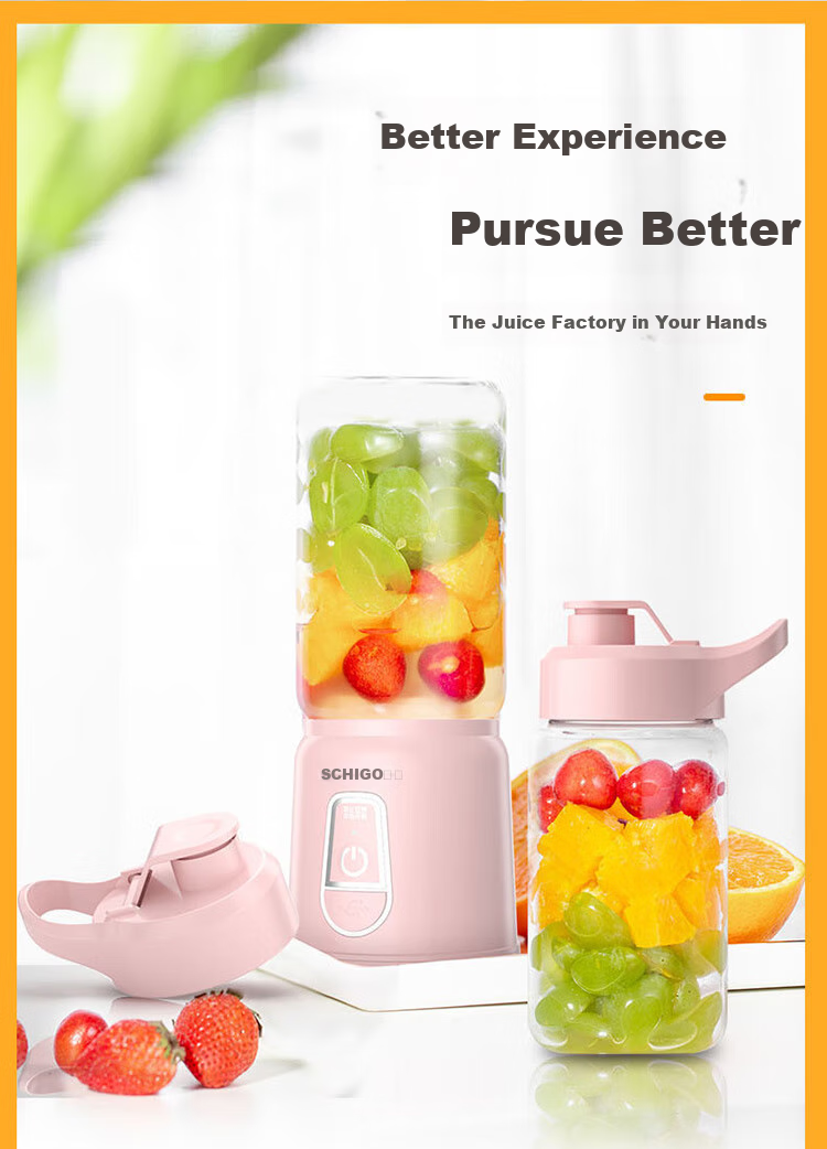 CHIGO Portable Household Juicer Wireless Charging Juice Blender Outdoor Travel Cup 1L Small Ice Crushing Fruit Juicer Birthday Gift M01 19