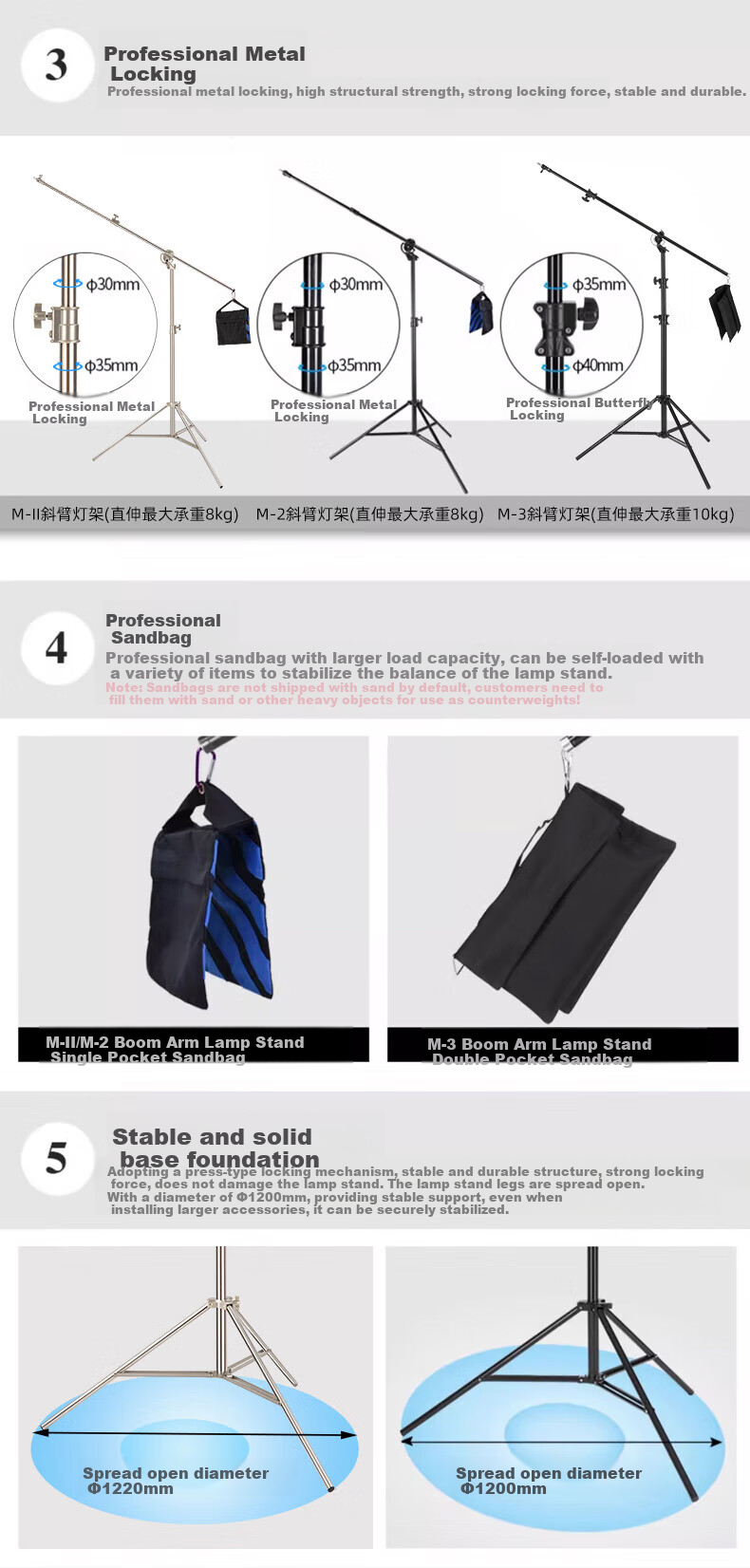 JINBEI M2 Rotating Arm Light Stand, Ceiling Light Frame, Dual-Purpose Photography Studio Arm Bracket Light Accessory, M-II Rotating Dual-Purpose Light Stand (Upgraded Version) 6