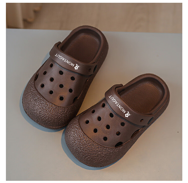 Montagut Kids Boys Summer Clogs Non-Slip Soft Sole Sandal Sports Beach Closed-Toe Sandals for Older Children 5