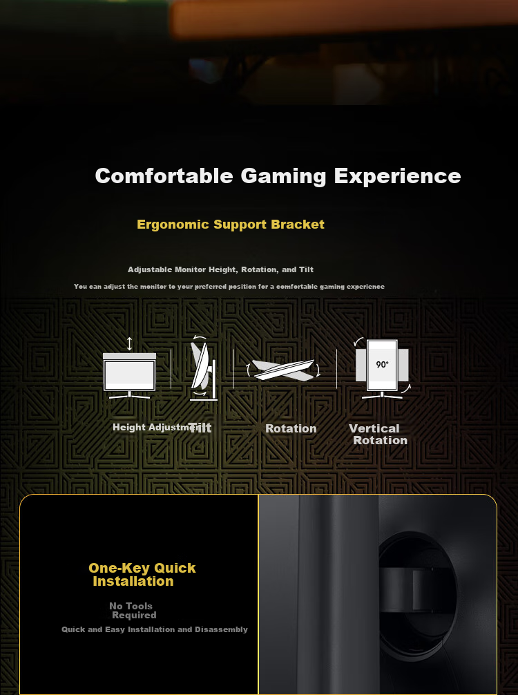 SAMSUNG 27-Inch G70D, 4K 144Hz Fast IPS, 1ms HDR400, Smart Speaker, Ultra-Thin, Xuanlong Knight, Gaming Monitor, LS27DG702ECXXF 10