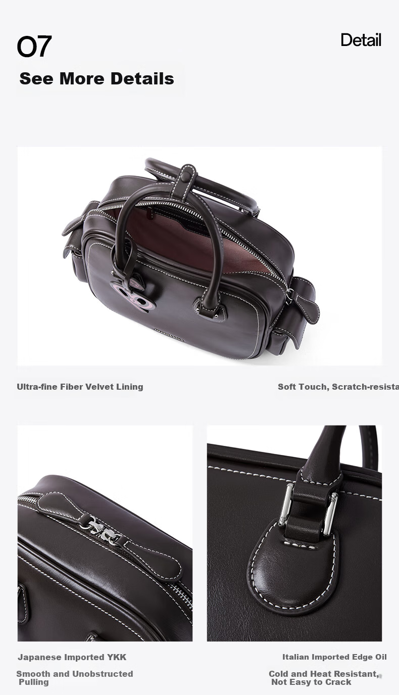 AMAZING SONG Women's Handbag, Toast Bag Medium Size, Cowhide Shoulder Crossbody Bag, High-End Niche Commuter Practical Ins Style Tote Bag Gift 17