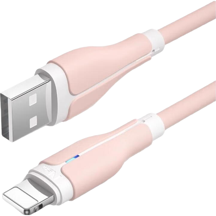 Nengshi Apple Charging Cable USB Data Cable for IPhone 14/Pro Tablet, Compatible with IPhone 12/11/x/8/7, Extended Cord Car Charger Fast Charging 2 Meters Pink