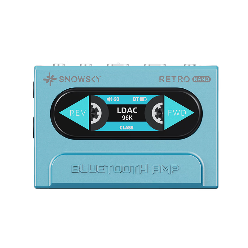 FiiO (SNOWSKY) RETRO NANO FiiO Portable Wireless Bluetooth Decoder Earphone Amplifier for Mobile HiFi Audio Receiver Amplifier, Blue Decoder