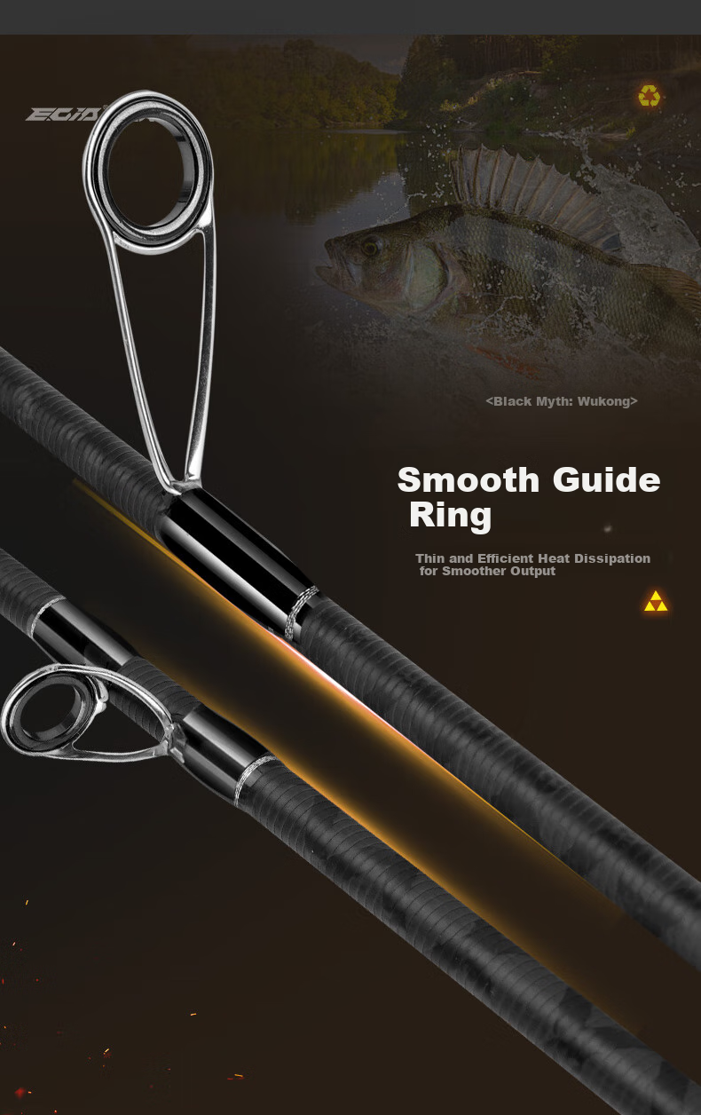 Erciyuan Lure Rod, High Carbon All-Purpose Lure Casting Rod, Fast-Adjusting Fishing Rod, Topmouth Culter Lure Rod, 2.13 Meters ML Straight Handle Single Rod 5