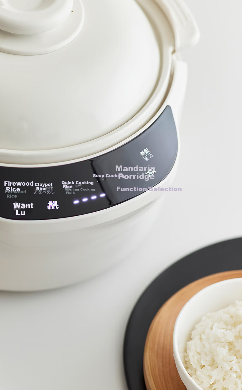 Olayks Ceramic Inner Pot Rice Cooker for 2-5 People, True Earthen Pot, No Coating, Smart Firewood Rice Cooker for Home Use, Claypot Rice Cooker, Soup Pot with Anti-Overflow Design, No Coating, 3L Capacity 20