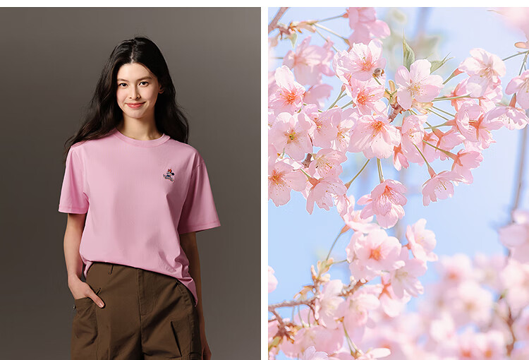 Semir [Colorful Cool-Feeling T-Shirt] Women's Short-Sleeve T-Shirt, Mid-Length, Loose-Fitting, Comfortable Embroidered Top, 109324100007 7