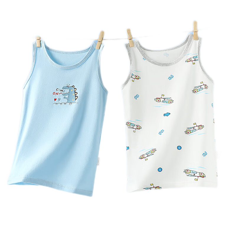 Bingxue Kapok Boys' Cotton Summer Thin A-Class Tank Top Children's Vest Basic Innerwear Casual Shirt for Boys