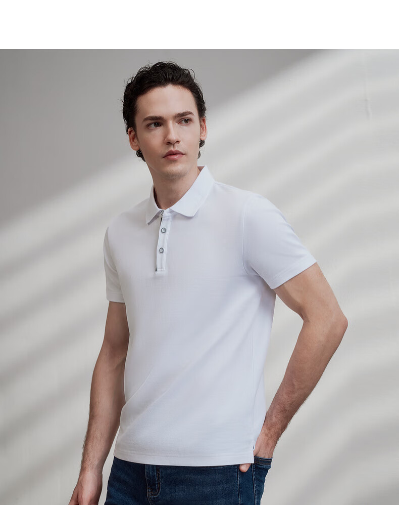 G2000 Men's Spring Summer Casual Versatile Short Sleeve Polo Shirt in Teal Blue [Pique Cotton Skin-Friendly Mall Edition] 5