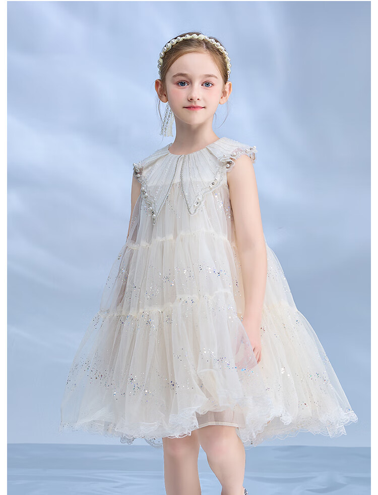 Disney Girls' Elsa Princess Dress, Summer 2026 New Stylish Children's Clothing 5