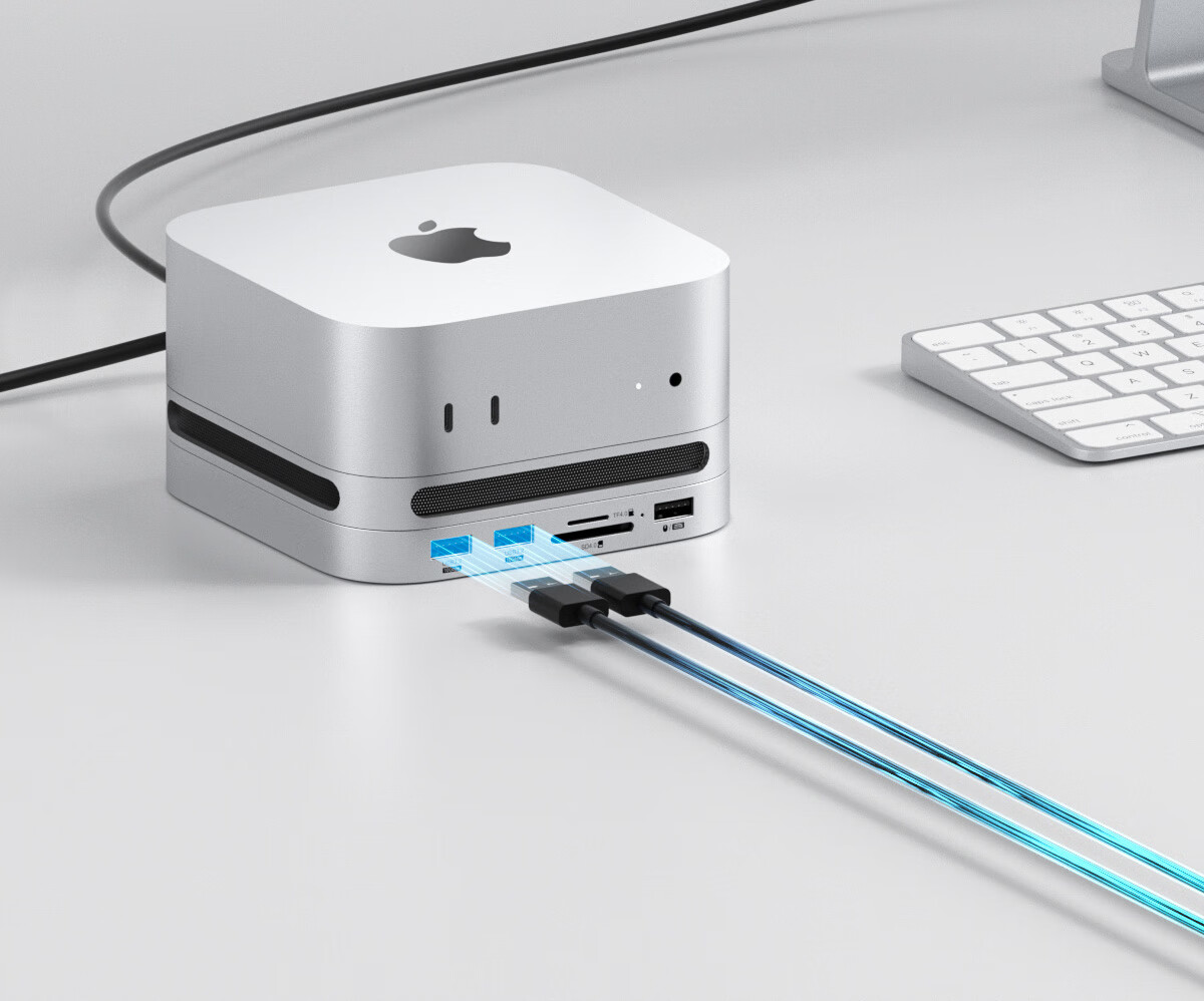 Hagibis Expansion Dock Compatible with Macmini M6/M5Pro/M4 Base, Hard Drive Enclosure, M.2 Expansion SD/TF4.0 Card Reader, USB-C Interface, Desktop Stand 6