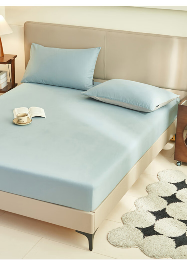 Wuyinliangpin Pillowcase Set, A-Class Pure Cotton, Home Use, Single Pillow Cover And Inner, Anran Blue, 48*74cm 10