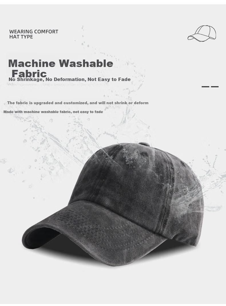 XUEXIMAN Men's Casual Fashion Baseball Cap, Soft-Top Visor Hat for Men, Sun Protection Cap, Korean Style Versatile Hat 5