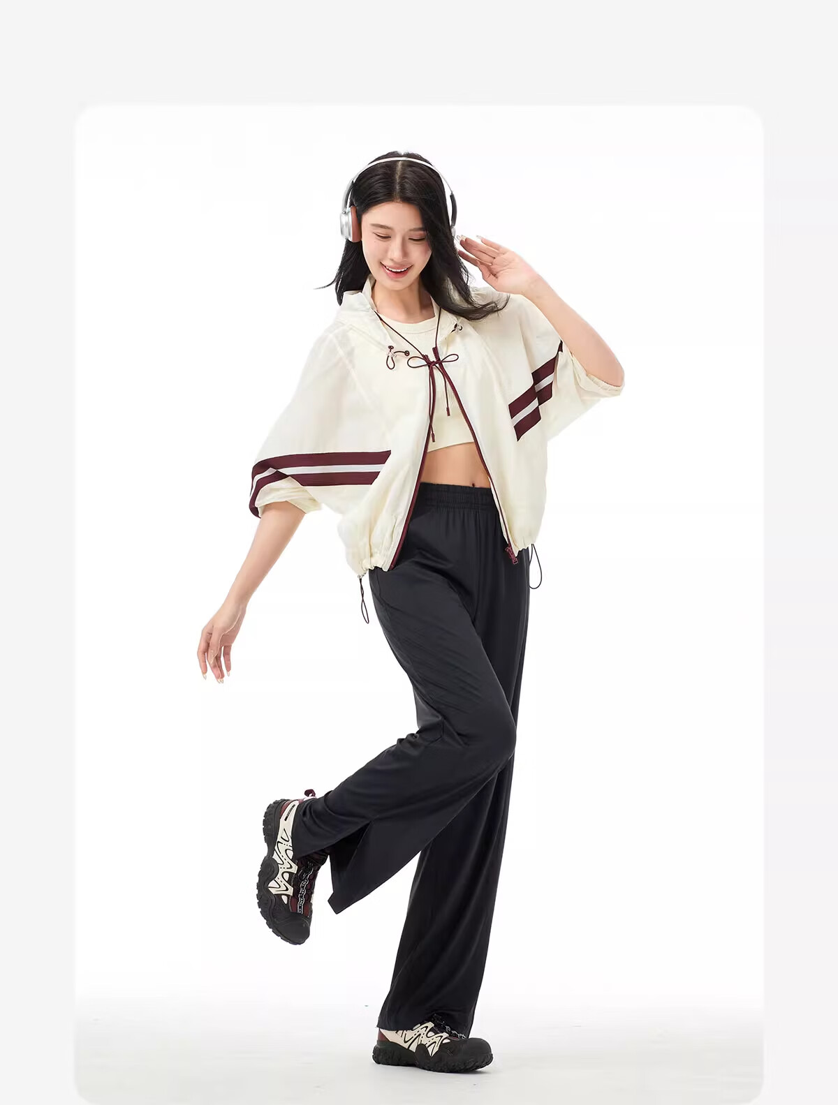 CAMEL Women's Casual Wide-Leg Pants, Spring And Summer Quick-Dry Cool Breathable Loose Sports Original Yarn Ice Silk Sun Protection Pants, L 18
