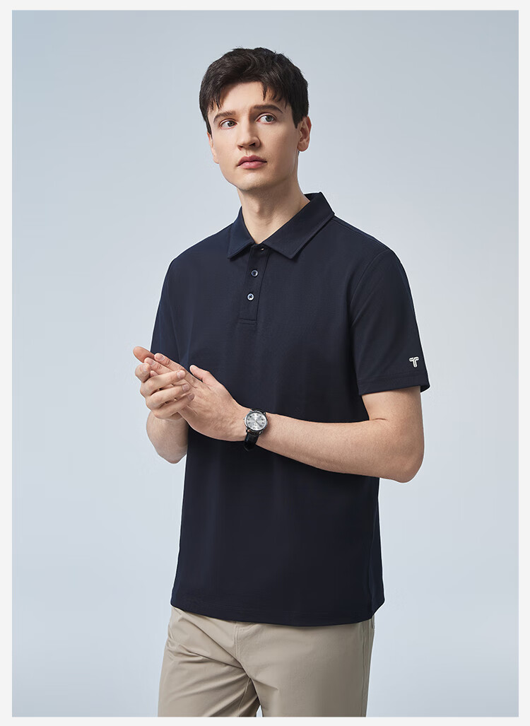 MuzhibaixiaoT Comfortable Short-Sleeve Polo Shirt for Men, Spring/summer Breathable Business Casual Collared White Xiaomao, Ink Black, 3XL 11