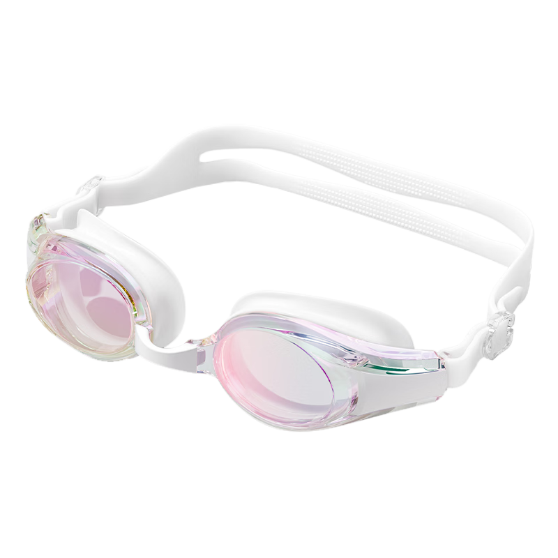 JD Jingzao Small Frame Waterproof Anti-Fog Swimming Goggles Unisex HD Professional Light Coated Clear Purple Swimming Glasses