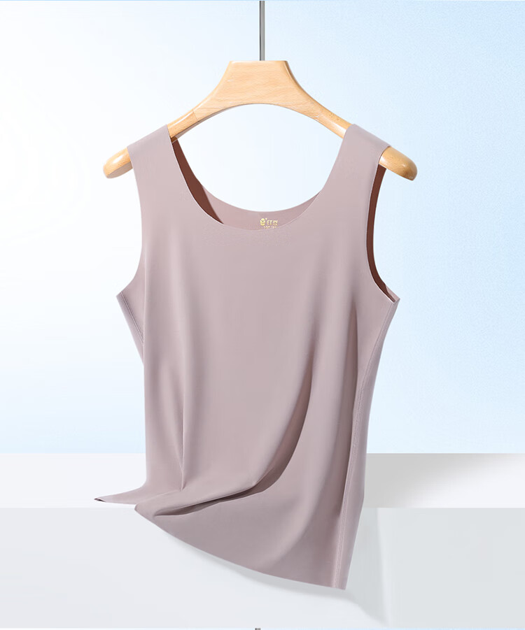Hongdou Women's Seamless Ice Silk Vest Breathable Stretch Simple Versatile Outerwear Tank Top 12