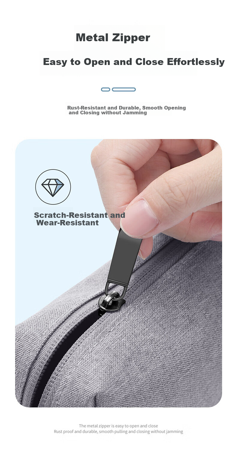 BUBM Cable Storage Pouch for Laptop Power Cord, Charger, Headphones, USB Drive, Digital Accessories, Mouse Storage Box, Gray 3
