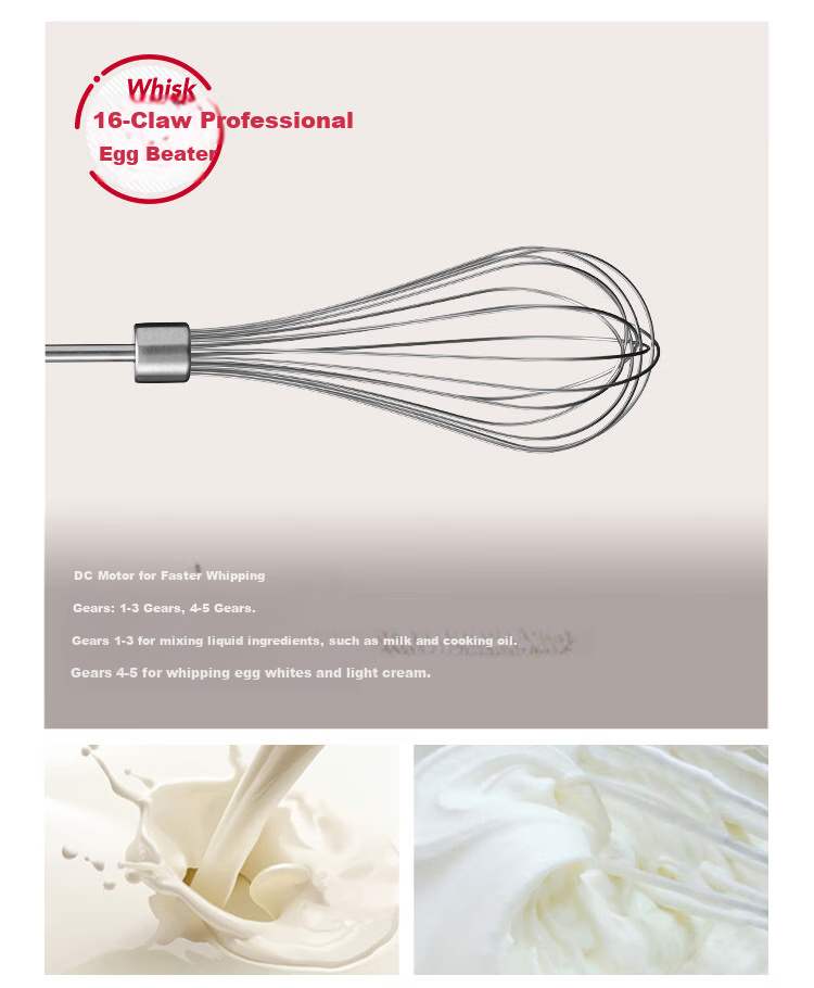KitchenAid (Kaishanyi) Original Imported Electric Hand Mixer, Small Multi-Functional Cream Whipper And Blender, Handheld, Imperial Red, 5KHM5110CER 6