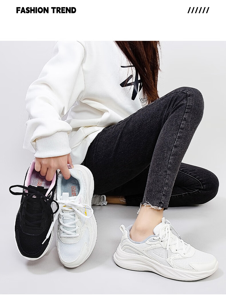 Huili Official Women's Shoes, Summer Breathable Mesh Sneakers, White Women's Shoes, Running Shoes for Women, All Black, Size 42 16