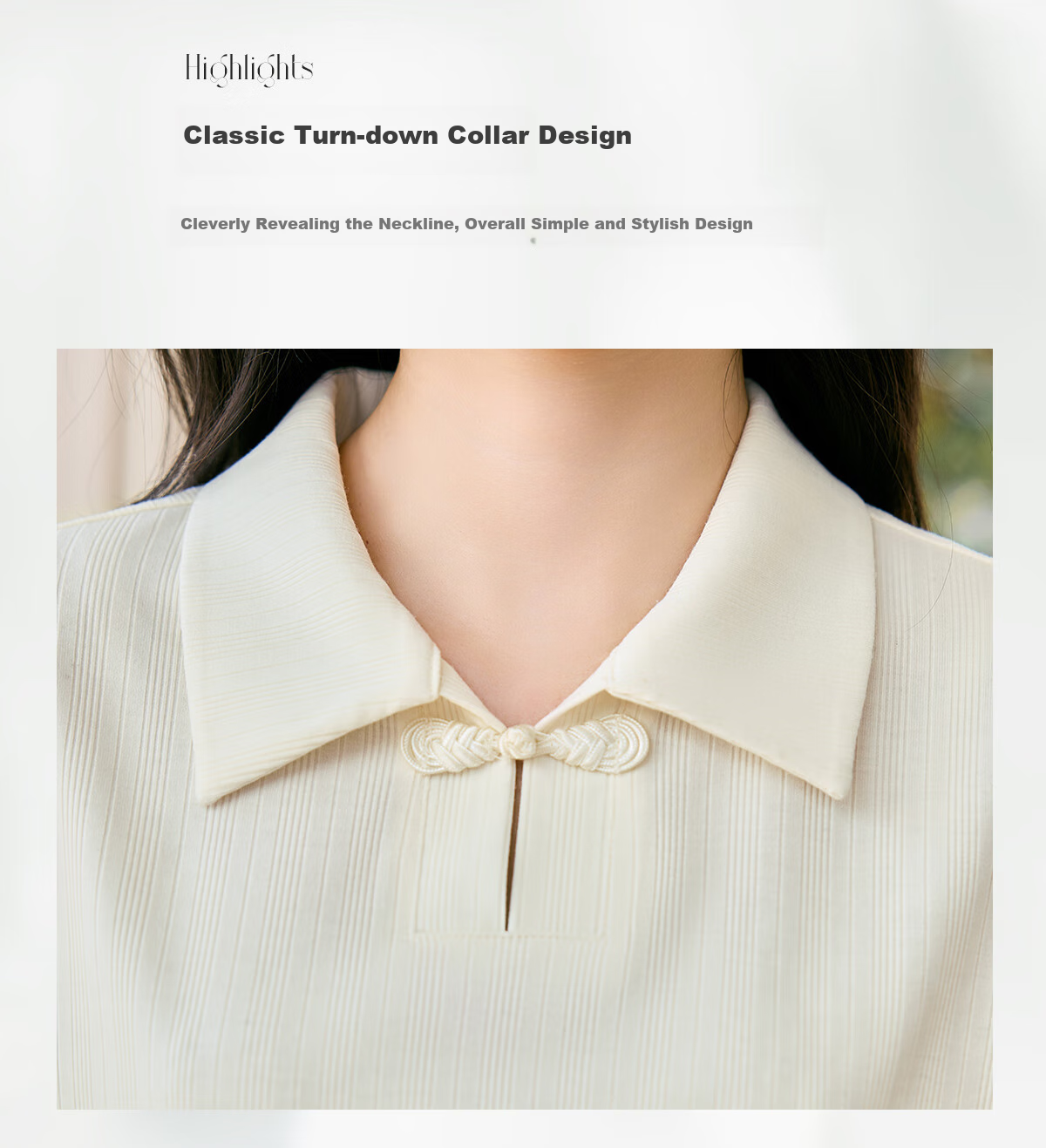 Taxiang Long-Sleeve T-Shirt for Women, New Chinese-Style Frog Button Collar Shirt Top, National Style Spring And Autumn Versatile POLO Shirt Women's T143C2029 3