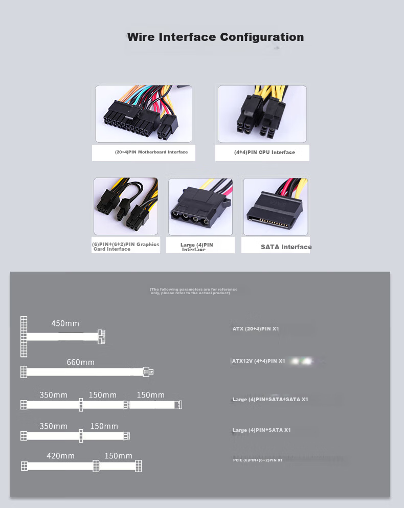 BUBALUS Reibo + Jinqiang 500W Chassis Power Supply Set (Supports ATX Motherboard / Supports Optical Drive / Compatible with Multiple Hard Drives / USB3.0 / Graphics Card Length Limited to 330mm / Cable Management on The Back) 12