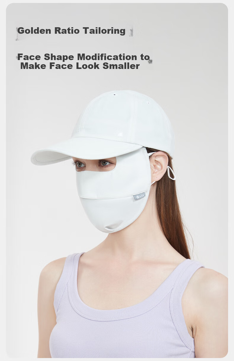 UV100 Sun Protection Face Mask, Spring And Summer Unisex UV-Resistant Sports Cycling Breathable Full Face Mask, 23501 Minimalist Gray 9