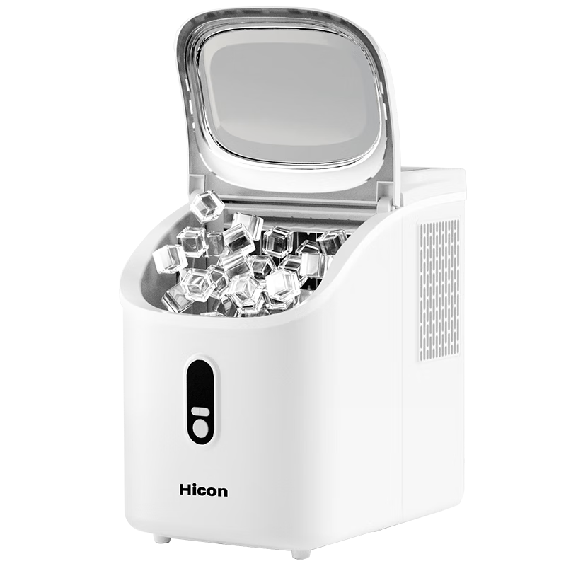 Hicon Ice Maker, Cube Ice, Small Household Automatic Desktop Machine, Family Antibacterial Inner Tank, Cube Ice Making Machine