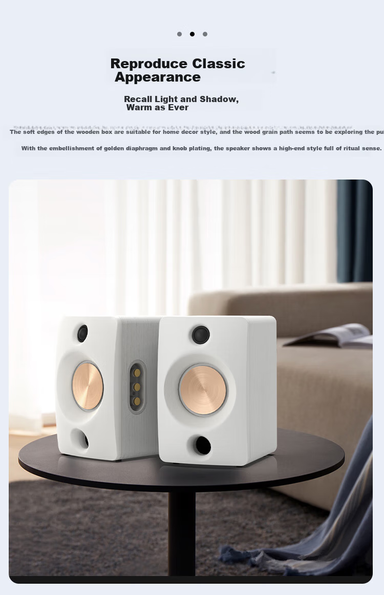 JBL CM500 Stereo Bluetooth Speaker, High-Quality Desktop Indoor Computer Speaker, Wired Active Monitor Gaming Speaker, White 4