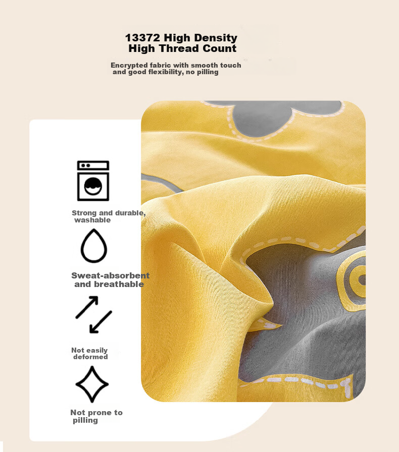 Mengshina Class A Pure Cotton Duvet Cover, Single Piece, Children's Bedding, Student Bedding, 150*200cm, Donut Shape 5