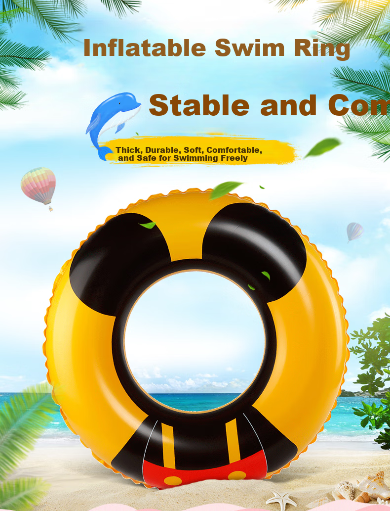 Swimbobo Children's Swim Ring, Armpit Float for Kids, Baby Swim Ring, Life Buoy, Swimming Equipment for Boys And Girls, Lion Design, Size 50# 1