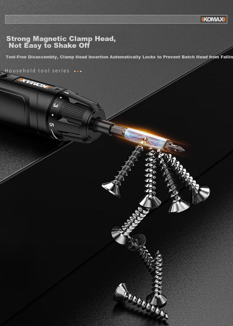 KOMAX Electric Screwdriver, Household Small Rechargeable Electric Screwdriver, Electric Drill Driver Tool Set, Mini Automatic Screwdriver 14