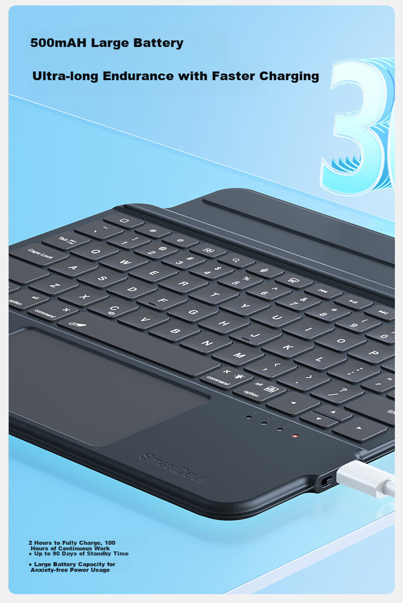 Shanmo IPad Magic Keyboard Case Compatible with Apple Tablets 2025/2022 IPad11 Magic Keyboard Protective Cover 11/10.9 Inch Universal Keyboard Case with Magnetic Detachable Desig 13