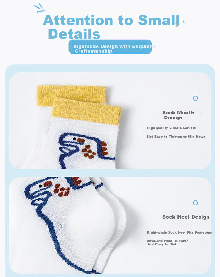 LangSha Boys' Cotton Mesh Socks Mid-Calf Breathable Comfortable Spring Summer 8