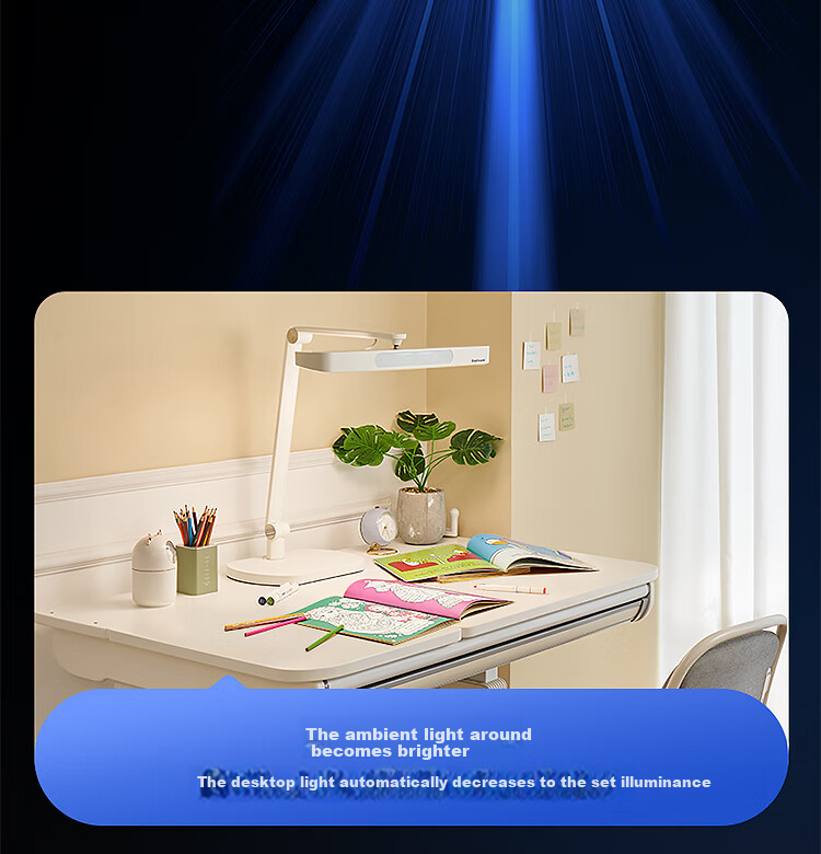Paulmann P German Fairy Z Eye Protection Study Reading Desk Lamp, Desktop Full Spectrum LED Children's Reading And Writing Eye Protection Desk Lamp 26