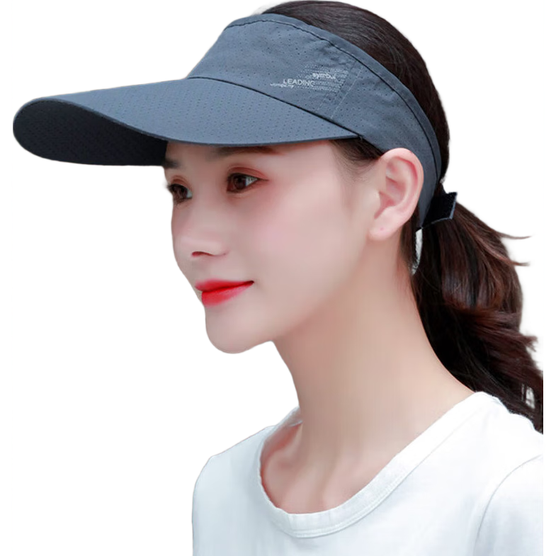 GLO-STORY Unisex Quick-Dry Baseball Cap Sunshade Open-Top Hat MMZ824258 Dark Gray