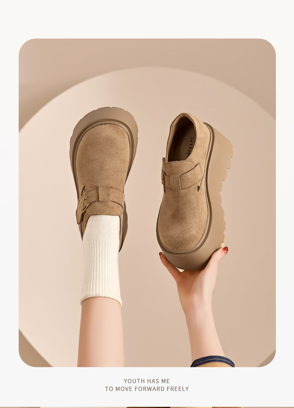 La Chapelle Women's Birkenstock Style New Retro Platform Sneakers Casual Ugly Cute Shoes for Petite Women 167 Khaki Size 35 7