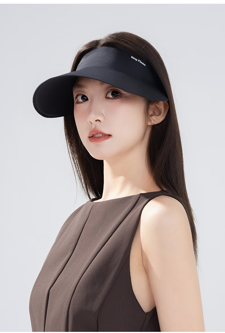 Yalu Women's Sun Protection Hat Open Top Foldable Sun Hat Egg Roll Wide Brim Hat for Cycling and Electric Bike Summer 8