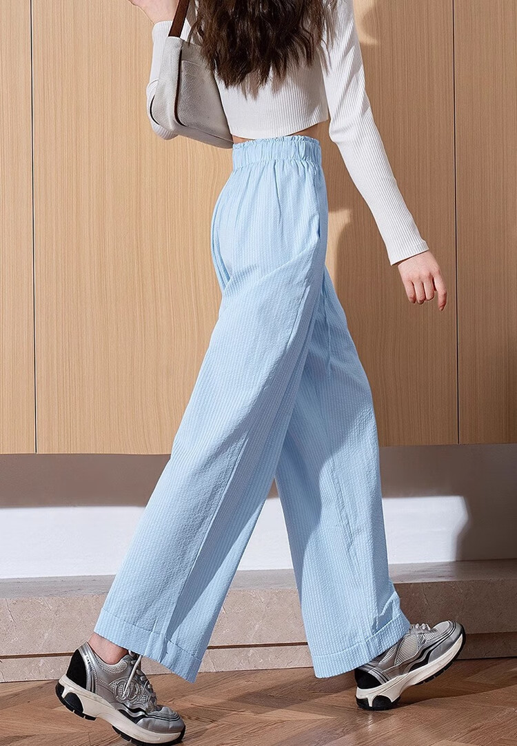 TonLion 2025 Spring Women's Loose Casual Striped Wide-Leg Pants 1